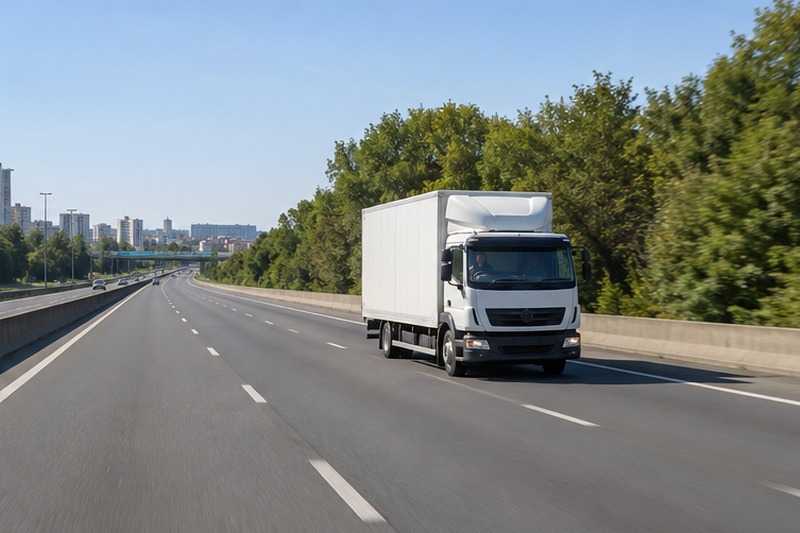 Camion seul sur l’autoroute vers le sud
