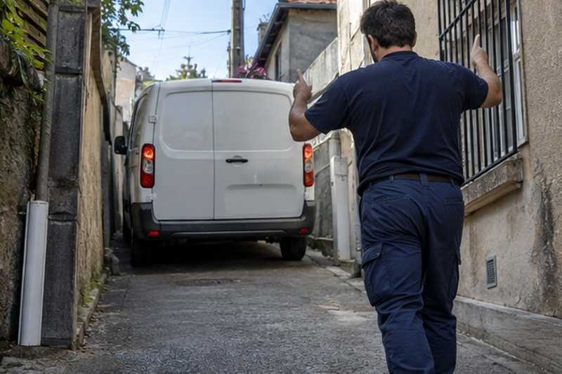 Guidage du chauffeur dans une ruelle