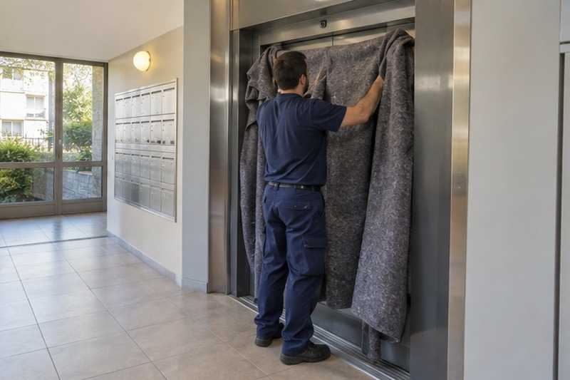 Couvertures sur l’encadrement d’ascenseur