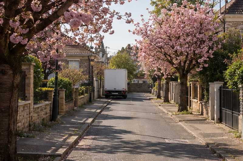 Rue de pavillons sous les cerisiers, Cachan