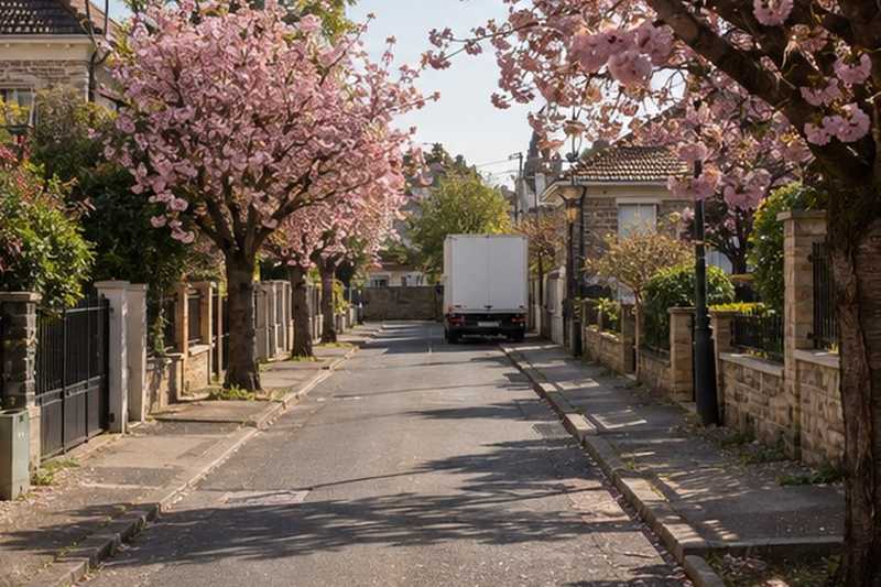 Rue de pavillons sous les cerisiers, Le Plessis-Trévise