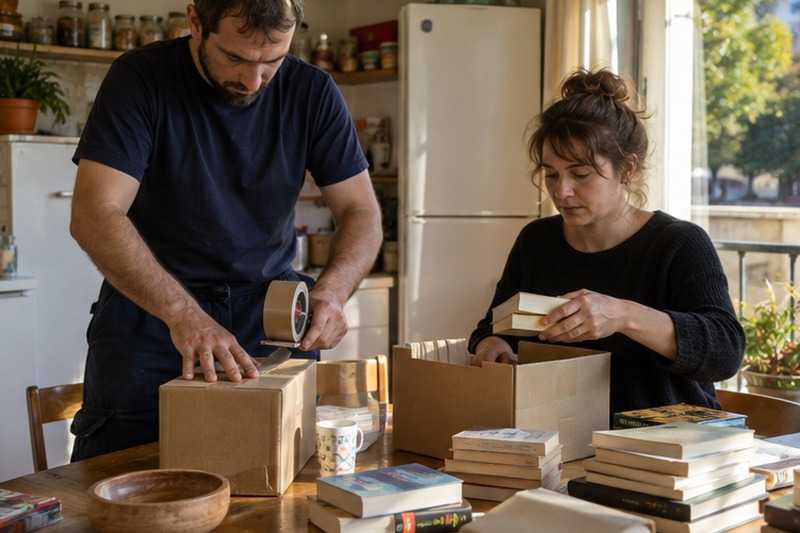 Livres en petits cartons