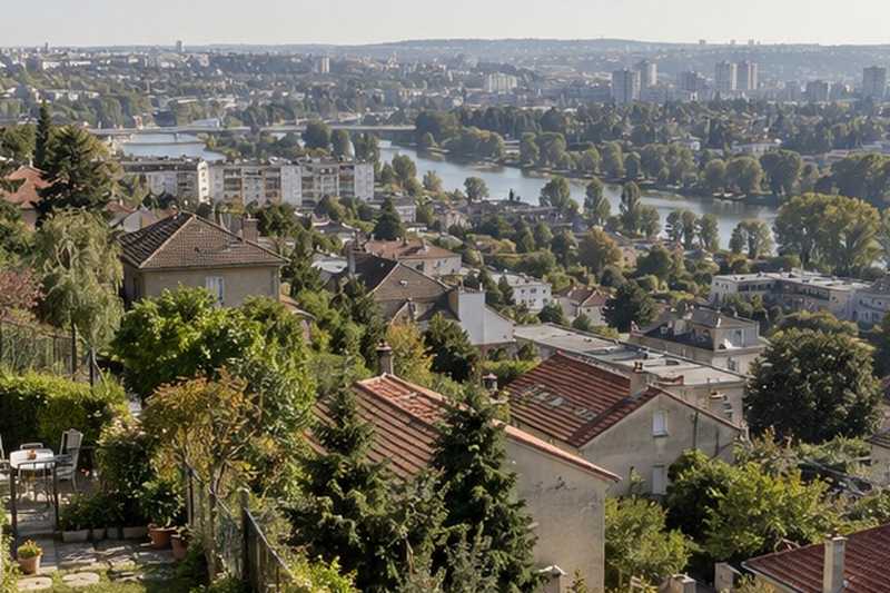 Toits de la vallée depuis le plateau, Nogent-sur-Marne