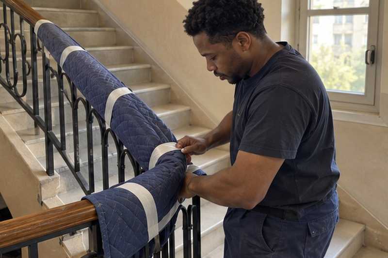 Rampe d’escalier gainée