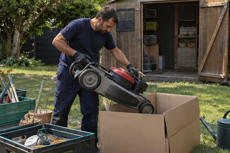 Abri de jardin vidé : chantier Rue Allard