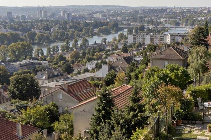 Toits de la vallée depuis le plateau, Saint-Mandé