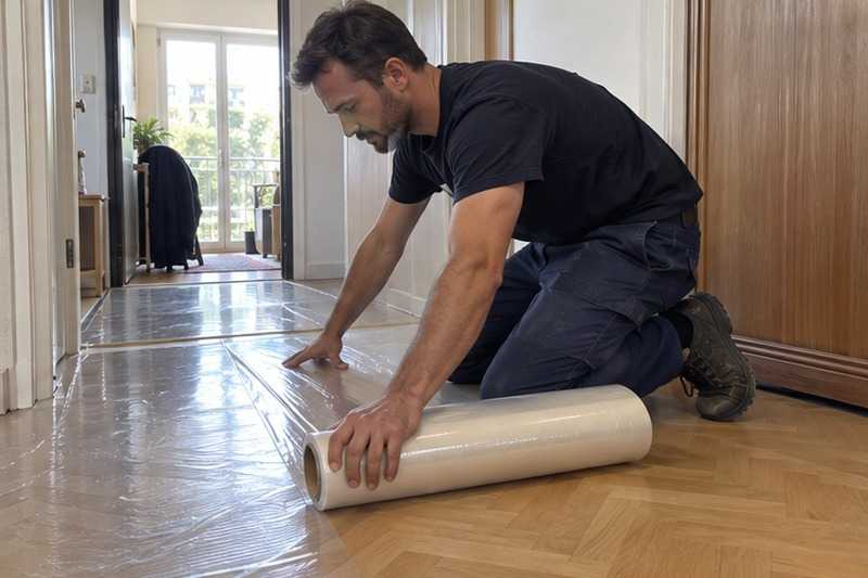 Film de protection sur le parquet