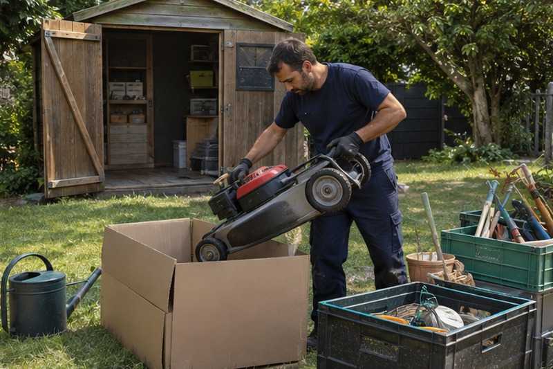 Abri de jardin vidé : chantier Rue Cuif