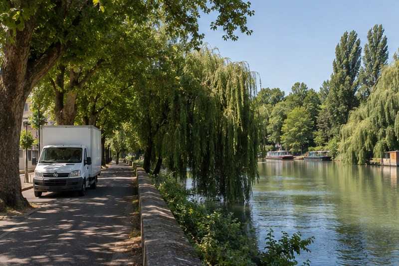 Camion au bord de la Marne