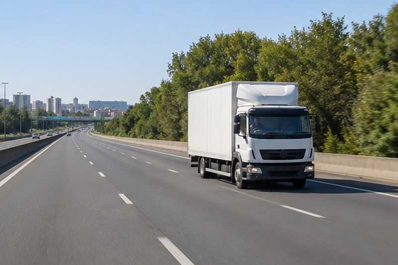 Camion seul sur l’autoroute vers le sud