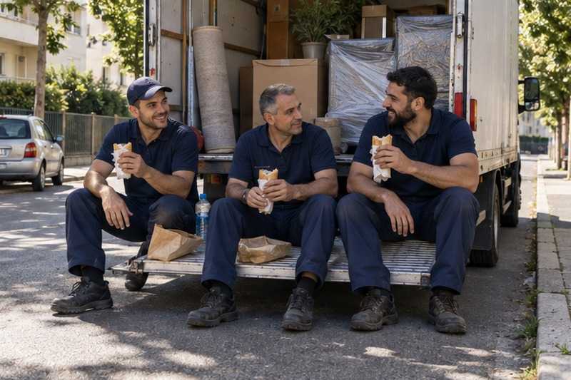 Pause déjeuner sur la rampe