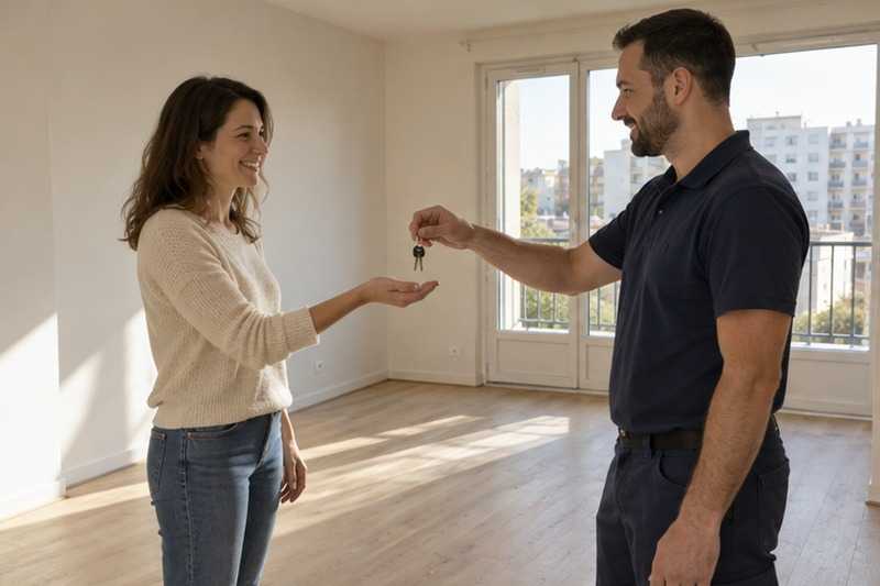 Remise des clés dans l’appartement vide