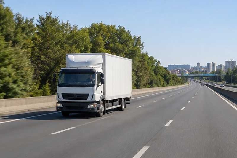 Camion seul sur l’autoroute vers le sud