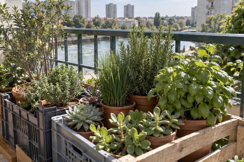 Plantes du balcon prêtes à partir