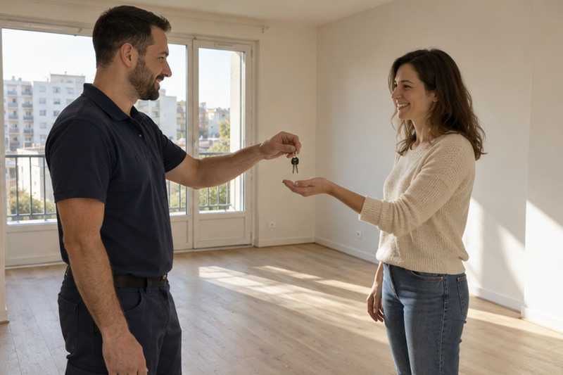 Remise des clés dans l’appartement vide