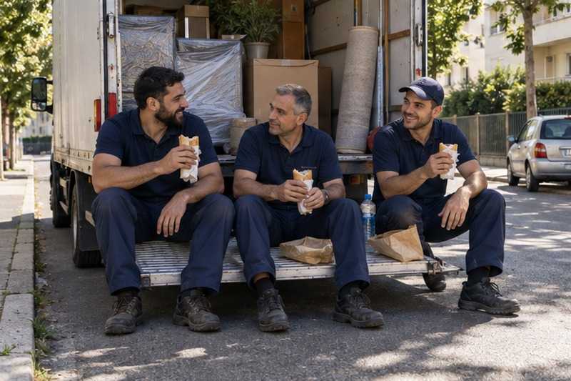 Pause déjeuner sur la rampe