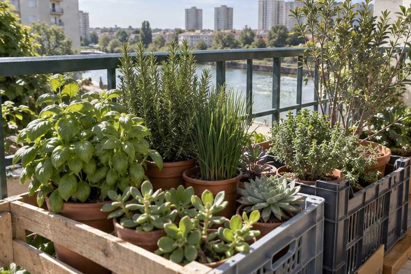 Plantes du balcon prêtes à partir