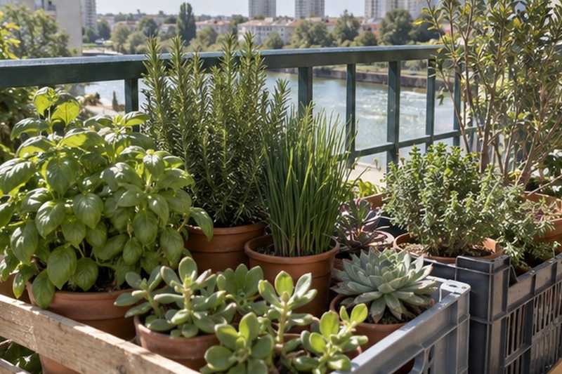 Plantes du balcon prêtes à partir