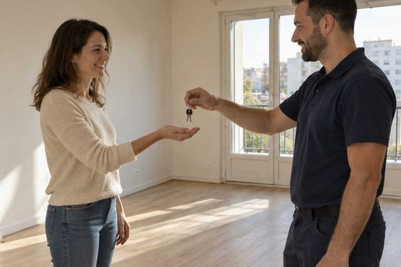 Remise des clés dans l’appartement vide