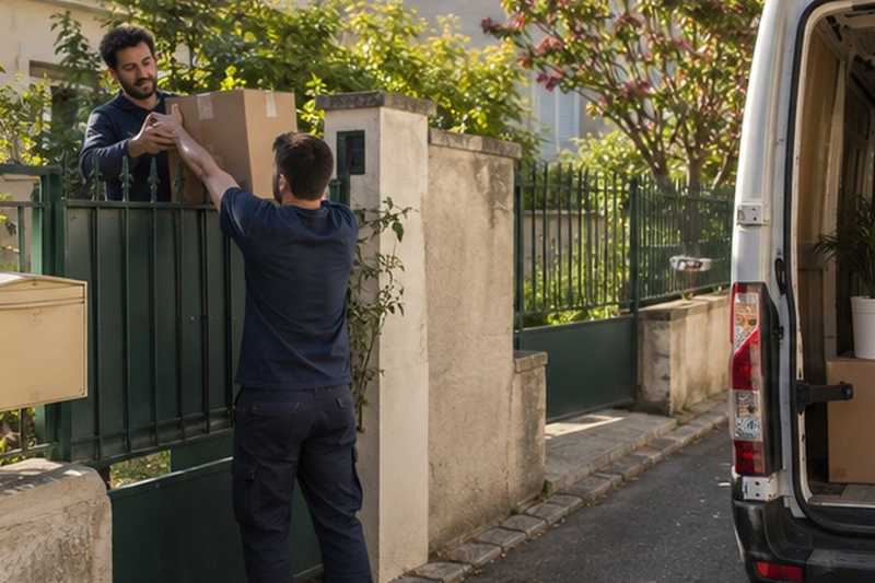 Cartons passés par-dessus le portillon