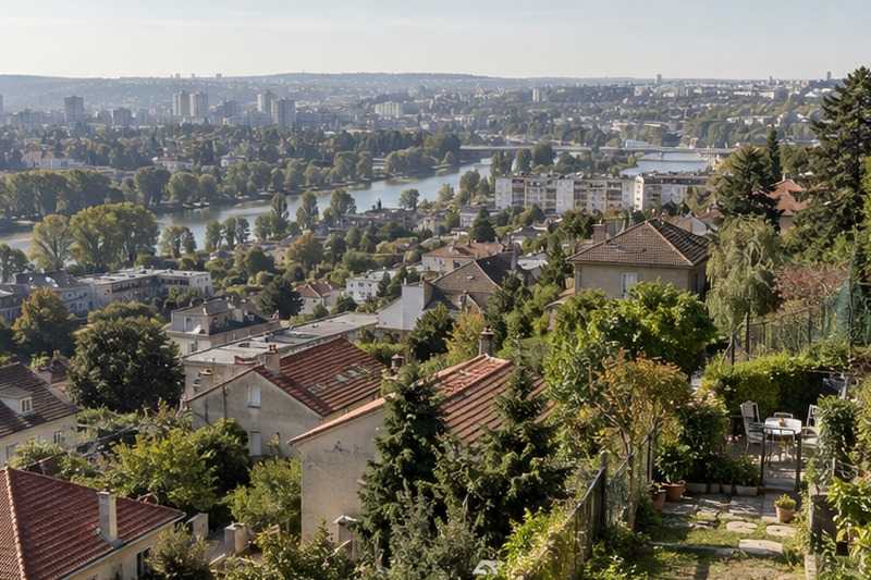 Toits de la vallée depuis le plateau, Vincennes