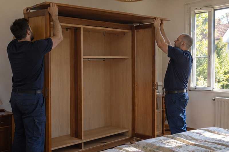 Dessus d’armoire soulevé