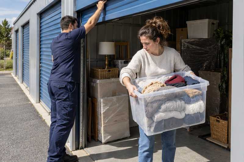 Caisse de vêtements reprise au box : chantier Rue Armand Noblet