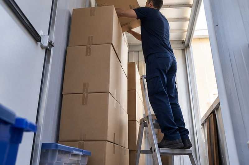 Carton posé en haut de la pile