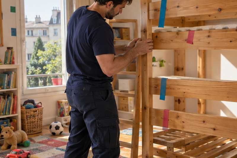 Lits superposés démontés