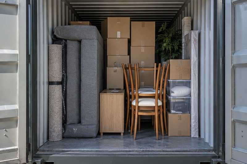 Box rangé avec le canapé debout : chantier Rue Auguste Dasprat