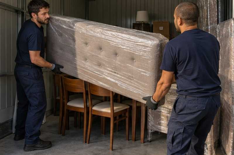 Tête de lit passée au-dessus des chaises : chantier Rue Beausejour
