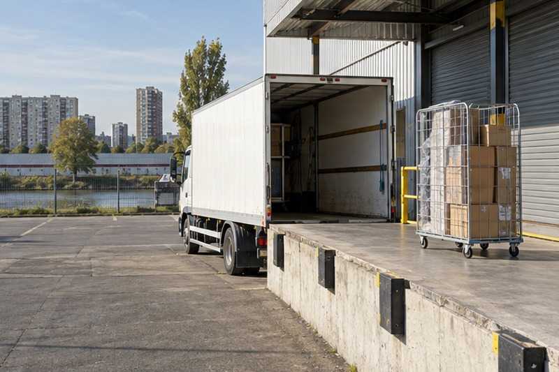 Quai de chargement d’un centre de stockage : chantier Rue Alfred de Musset