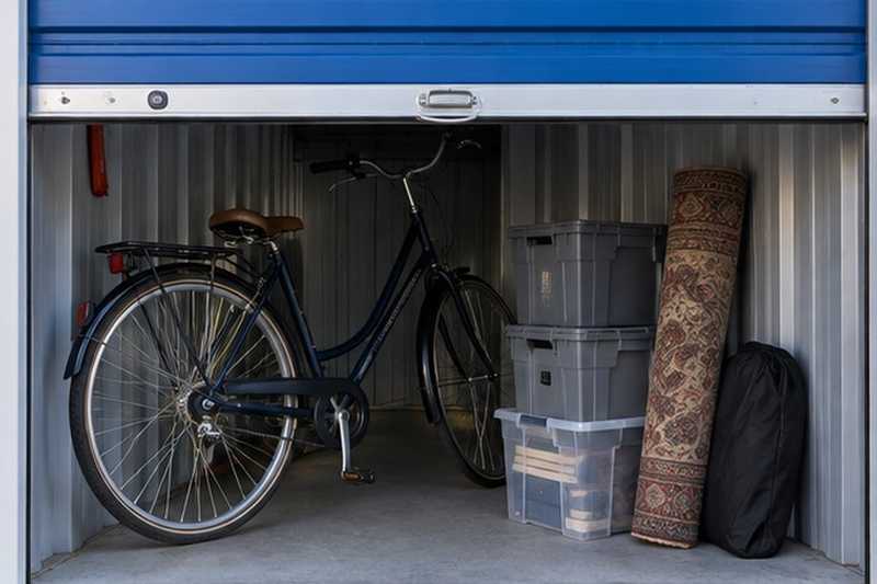 Petit box avec vélo et tapis roulé : chantier Rue Claude Monet