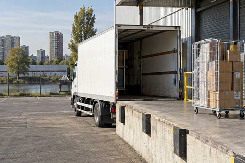 Quai de chargement d’un centre de stockage : chantier Rue d’Einbeck