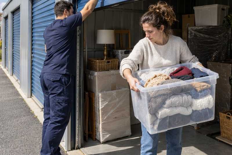 Caisse de vêtements reprise au box