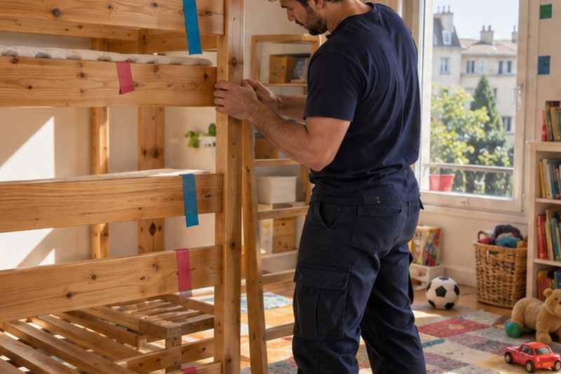 Lits superposés démontés