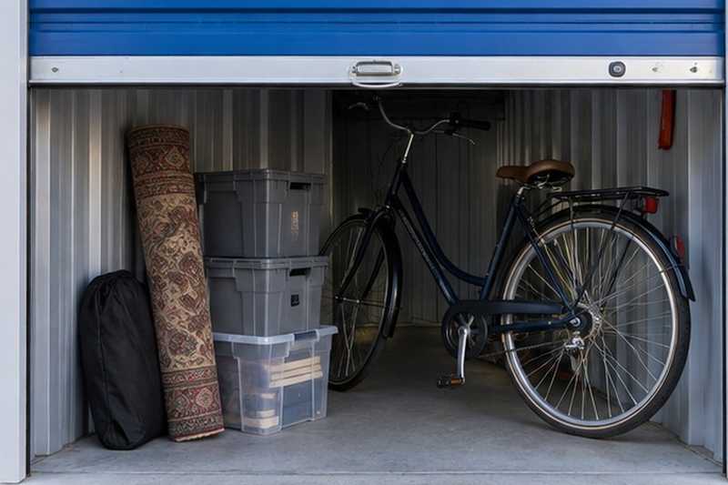 Petit box avec vélo et tapis roulé