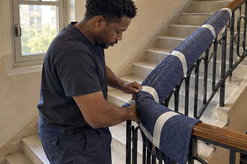 Rampe d’escalier gainée