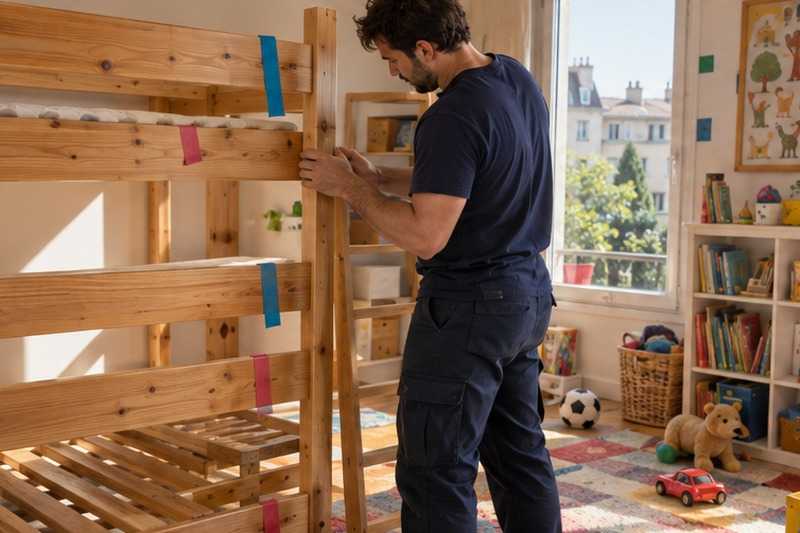 Lits superposés démontés