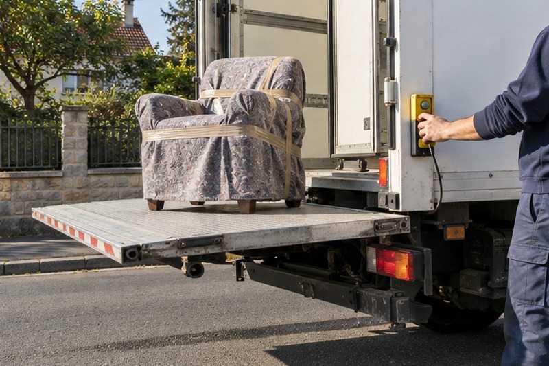 Hayon descendu avec une chaise, Alfortville