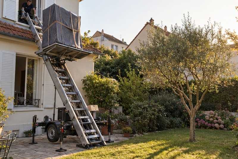 Armoire descendue vers le jardin