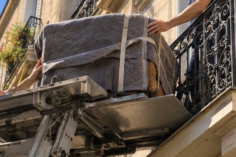 Fauteuil réceptionné au balcon ancien : chantier Rue de la Digue d’Alfortville