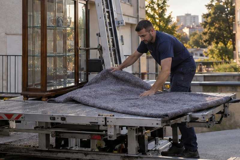Couverture étalée sur le plateau