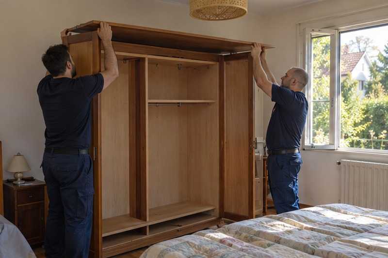 Dessus d’armoire soulevé : chantier Rue Arthur Dalide