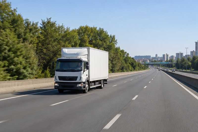 Camion seul sur l’autoroute vers le sud