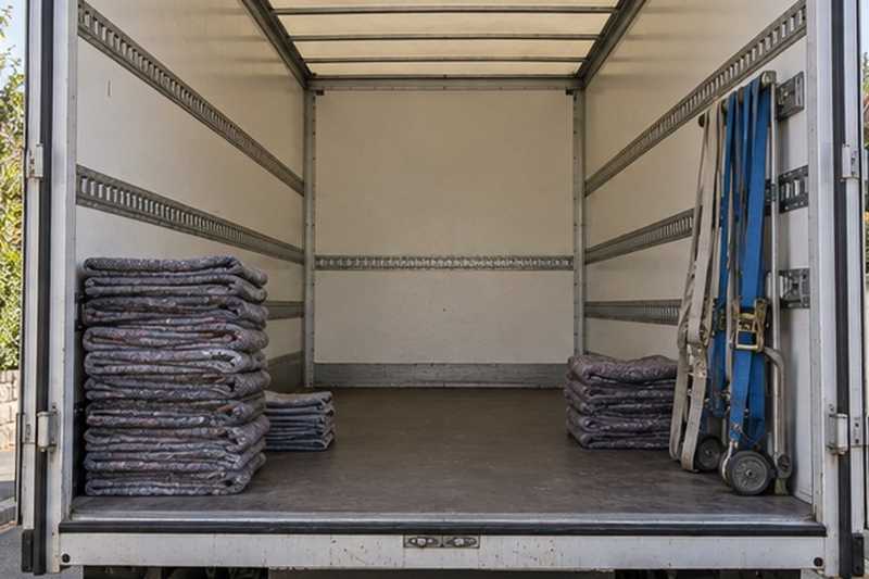 Caisse vide prête au chargement