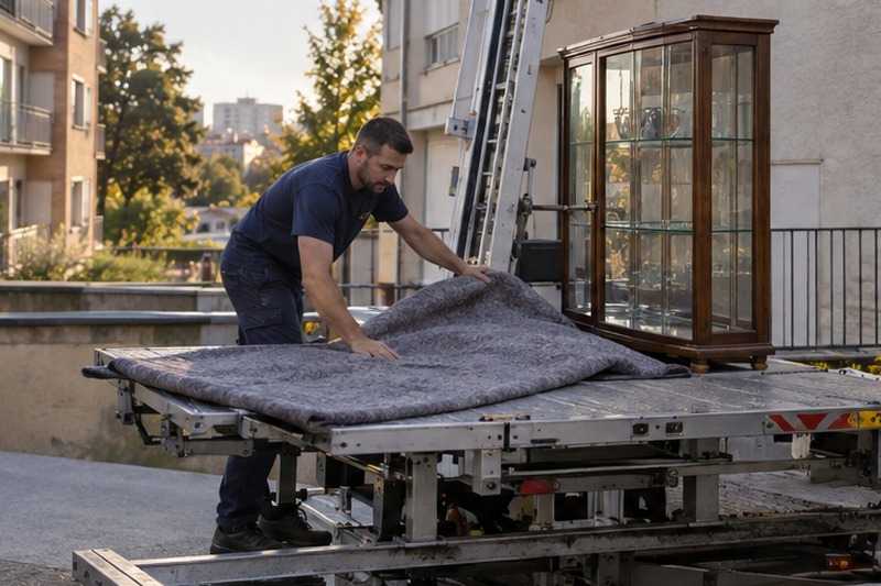 Couverture étalée sur le plateau : chantier Rue Adolphe Alphand