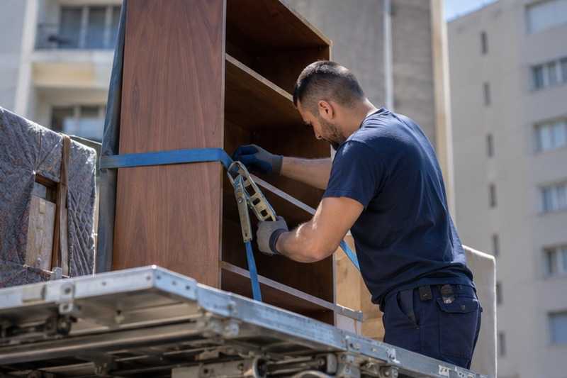 Sangle serrée avant la montée : chantier Rue Alexandre de la Faluère